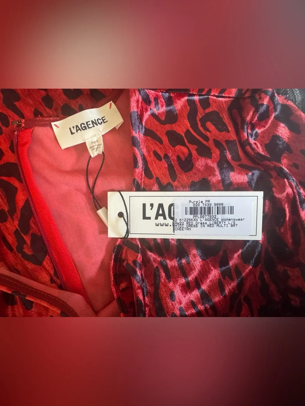NTW L’AGENCE Liberty Midi Dress Cheetah Print - Picture 10 of 12